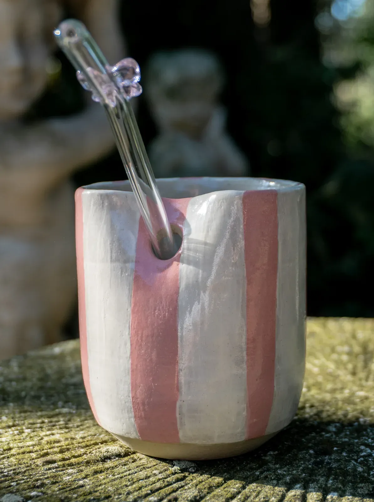 Straw Cup — Pink Stripes #2