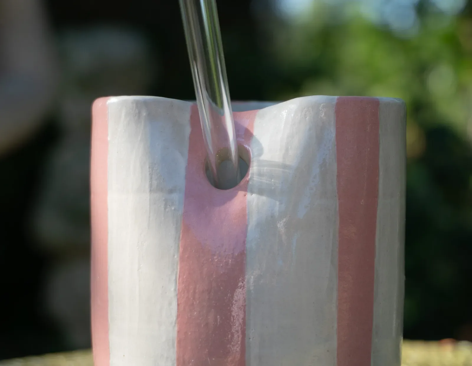Straw Cup — Pink Stripes #2 — 2