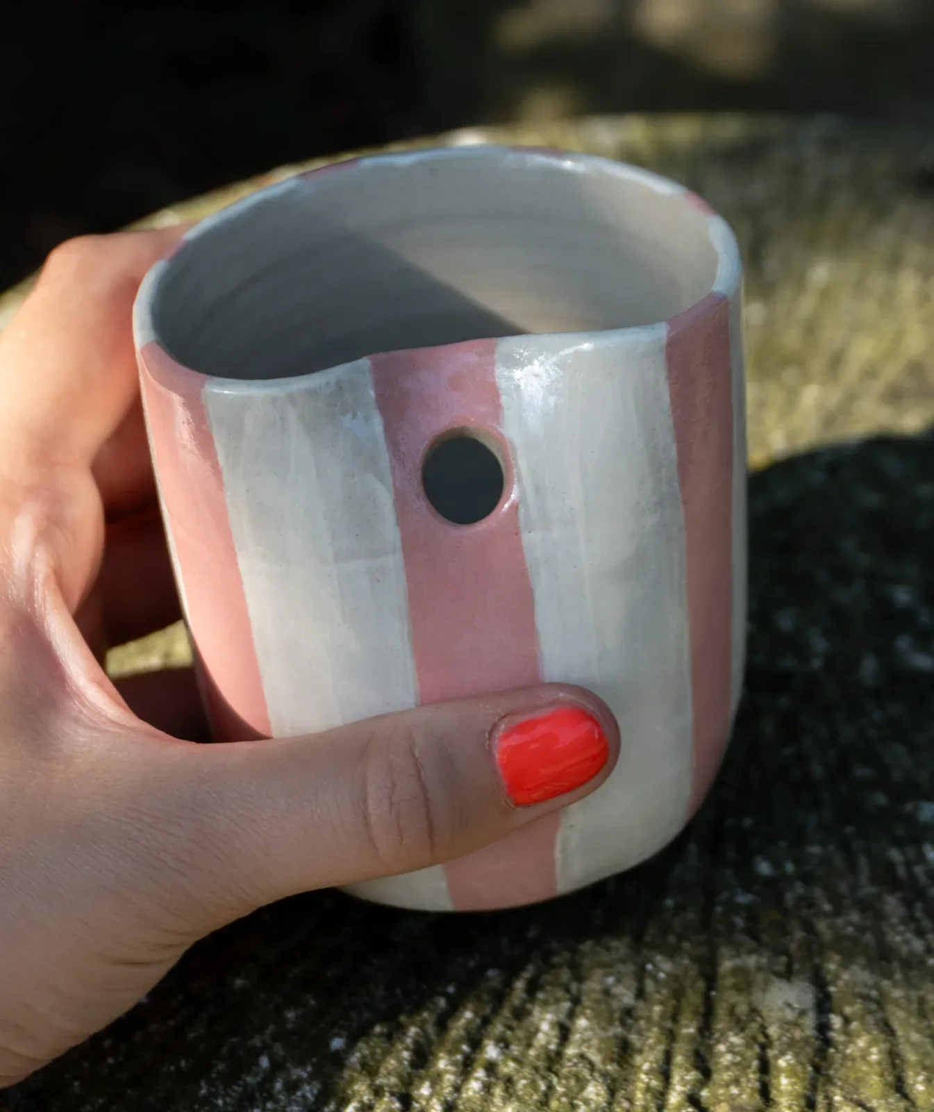 Straw Cup — Pink Stripes #2 — 3