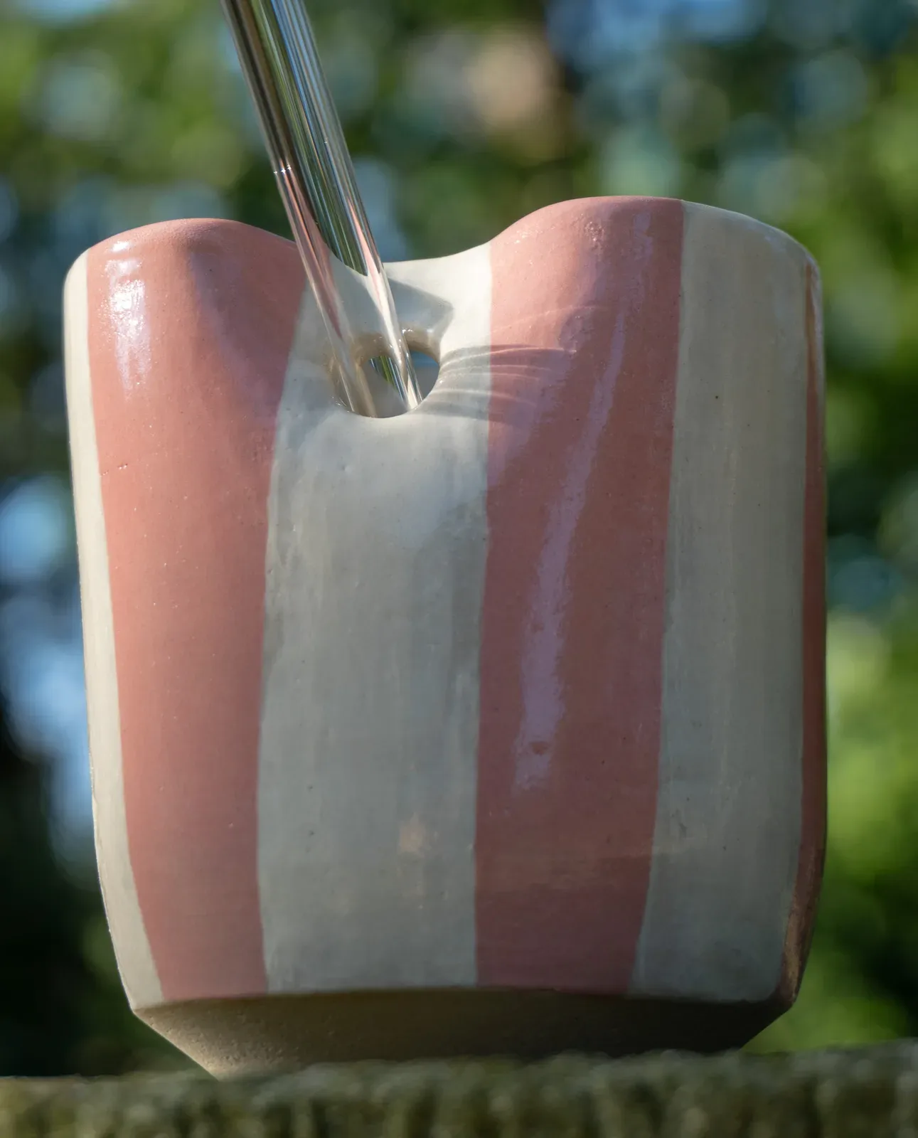 Straw Cup — Pink Stripes #1 — 2