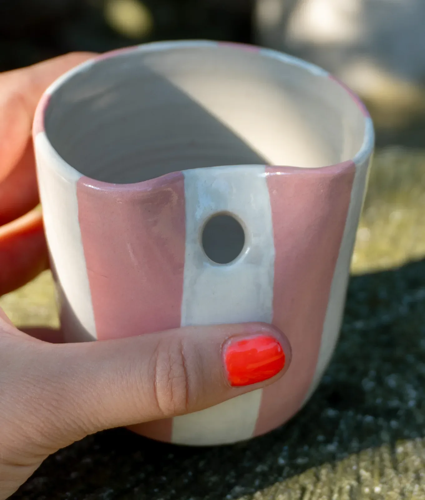 Straw Cup — Pink Stripes #1 — 3