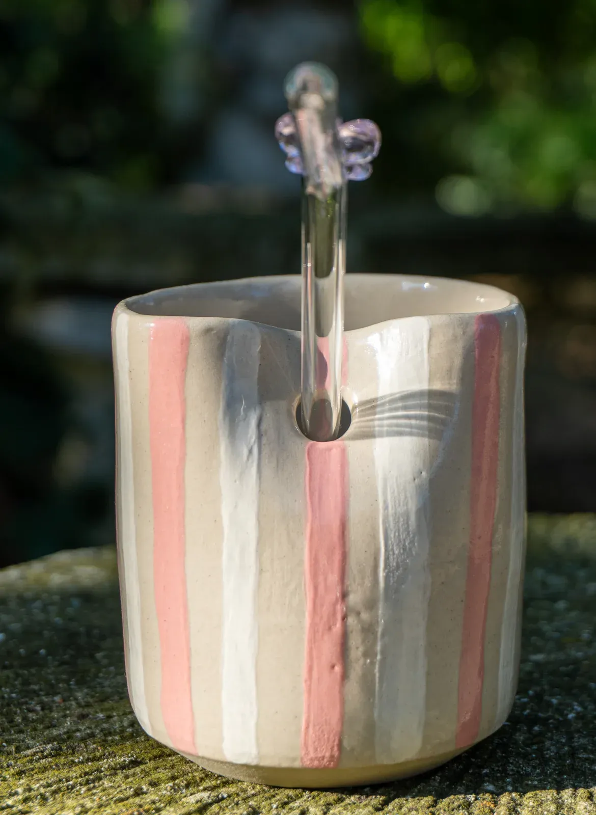 Straw Cup — Pink & White