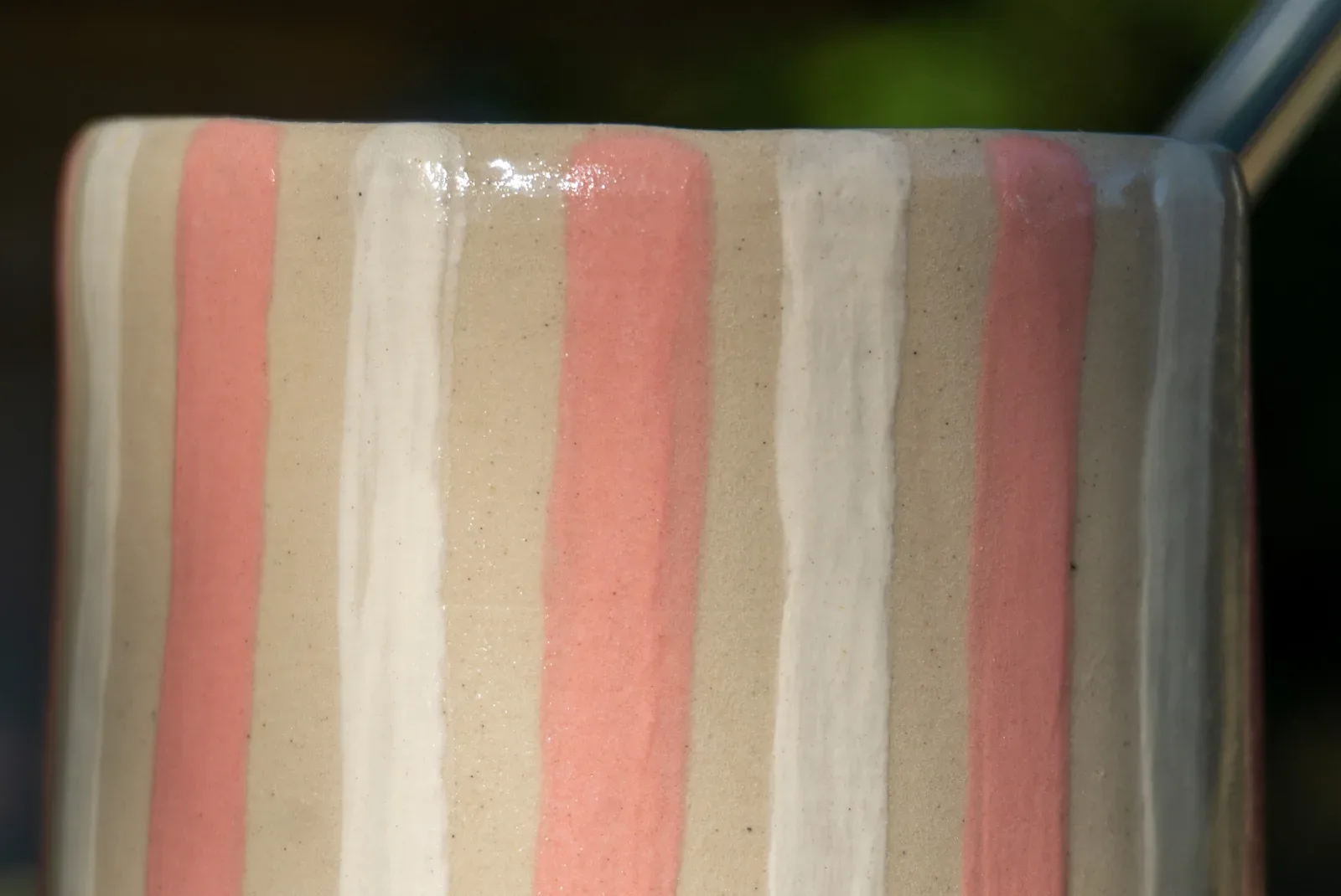 Straw Cup — Pink & White — 2