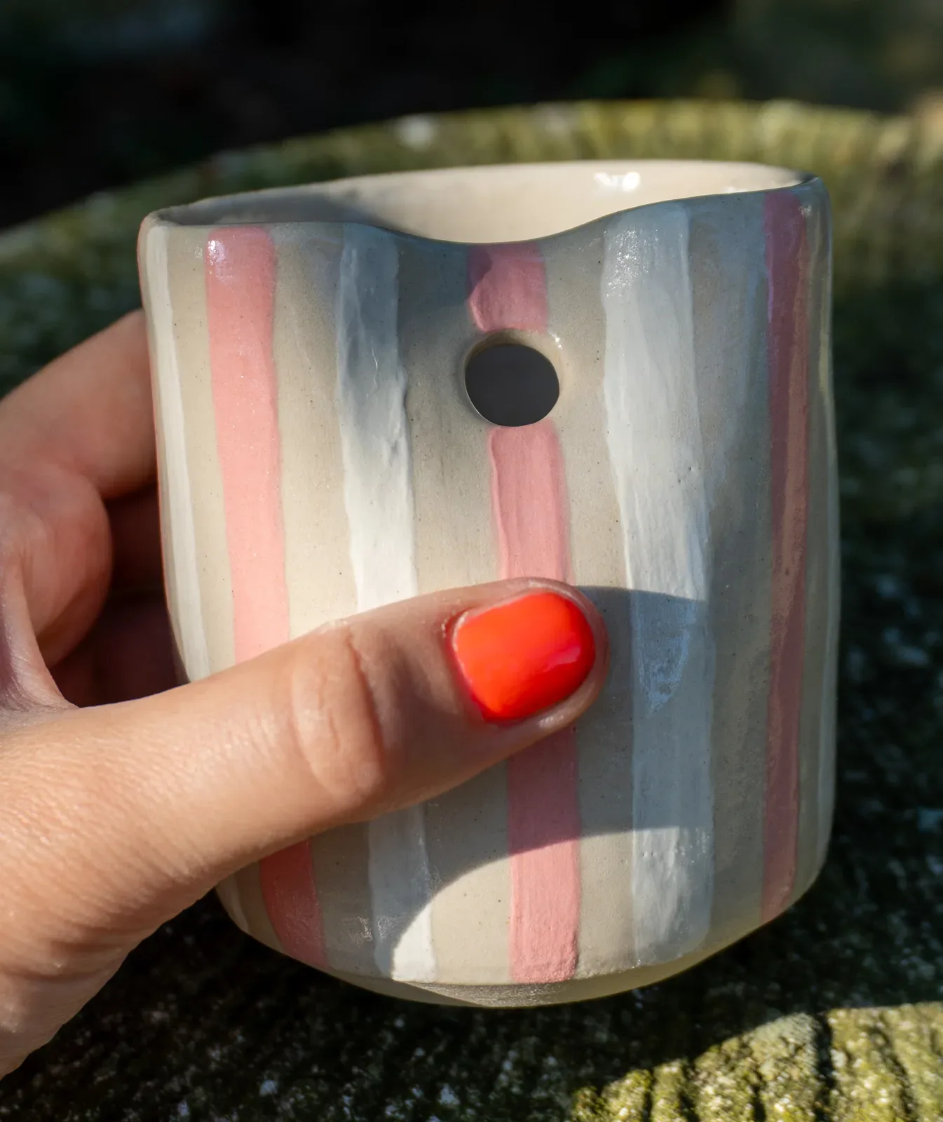 Straw Cup — Pink & White — 3